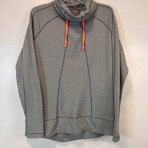 Avalanche Cowl Neck Gray & White pullover fast wicking sweatshirt Women’s XL
